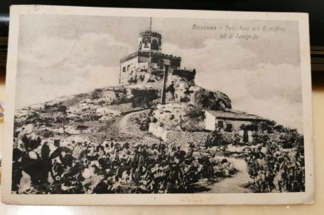 Sicilia - Siracusa Belvedere Col Semaforo Ed Il Telegrafo Viaggiata 1918