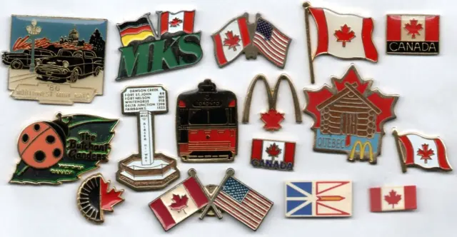 🍁Pin-Lot 16 Kanada Pins Butchant Gardens Victoria Toronto MKS  USA Maple Leaf🏞