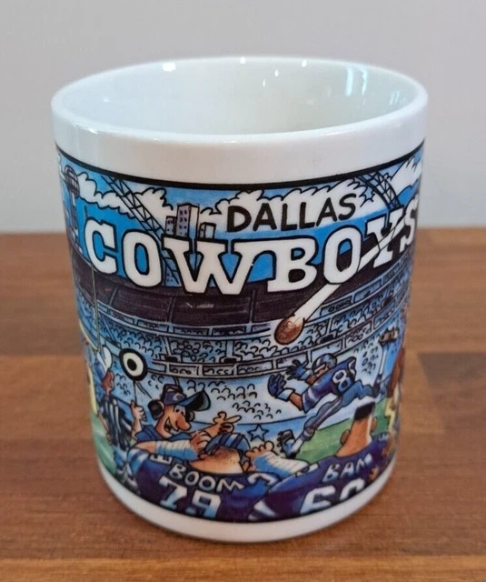 Vintage Team Dallas Cowboys Coffee Mug Cup Custom Edge Inc Cowboys Football