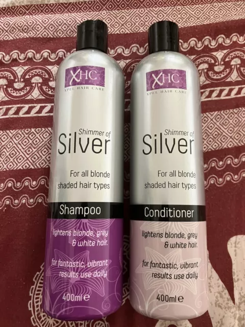 XHC Xpel Hair Care Shimmer Of Silver Shampoo & Conditioner 400ml Blonde Shades