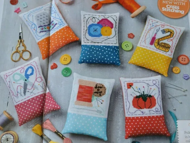 Stitching Themed Pin Pillows / Cushions Sewing Accessories Cross Stitch Chart