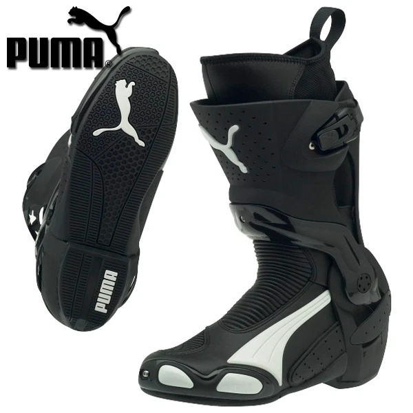 BLACK WHITE PUMA 1000 V3 Motorcycle Road Race Boot – You Buy $233.29 - PicClick