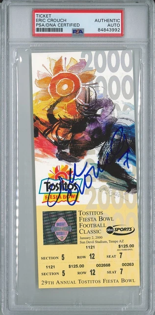 Eric Crouch Signed 2000 Fiesta Bowl Ticket Psa Dna 84843992 Huskers Eric Crouch Signed 2000 Fiesta Bowl Ticket Psa Dna 84843992 Huskers