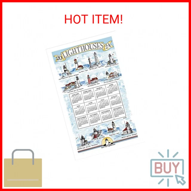 KAY DEE DESIGNS Lighthouses 2024 Calendar Towel 16.58 PicClick