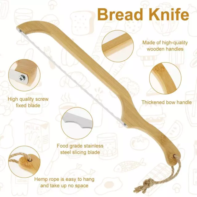 Serrated Bread Knife Stainless Steel Bread Cutting Tool for Homemade Bagels