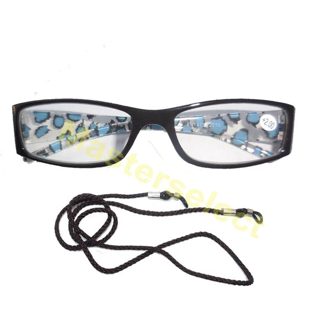 2 Paires Lunettes Loupe Lecture – Monture Noire, Verres Transparents, Unisexe Adulte