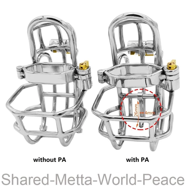 STAINLESS STEEL MALE Chastity Device Integrated Cage Men Metal Lock