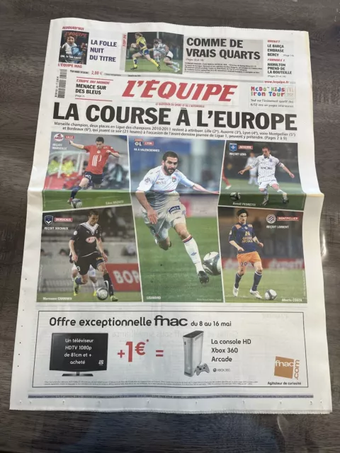L'Equipe Journal 8/05/2010; Top 14; Clermont/ 1/2 finale top 14/ Hamilton/ Barça