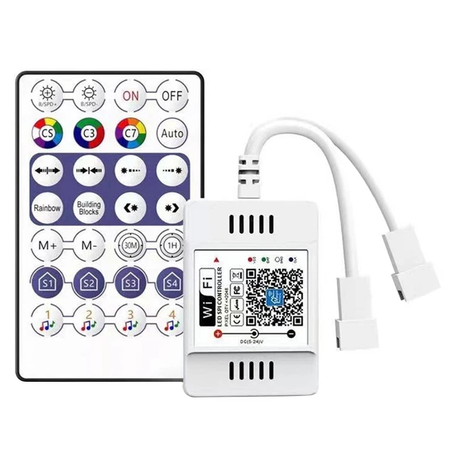 DC5V-24V 28 Controller chiavi WiFi APP Telecomando vocale musica per WS2812B A3W6