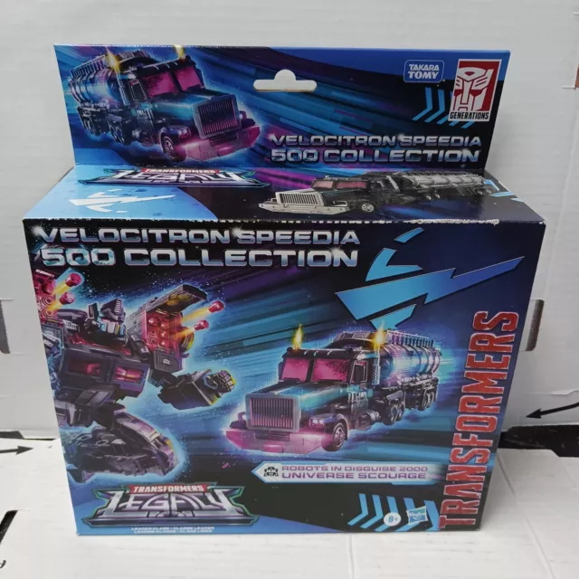 Transformers Legacy Velocitron Speedia 500 Colección Líder Clase FLAGELO