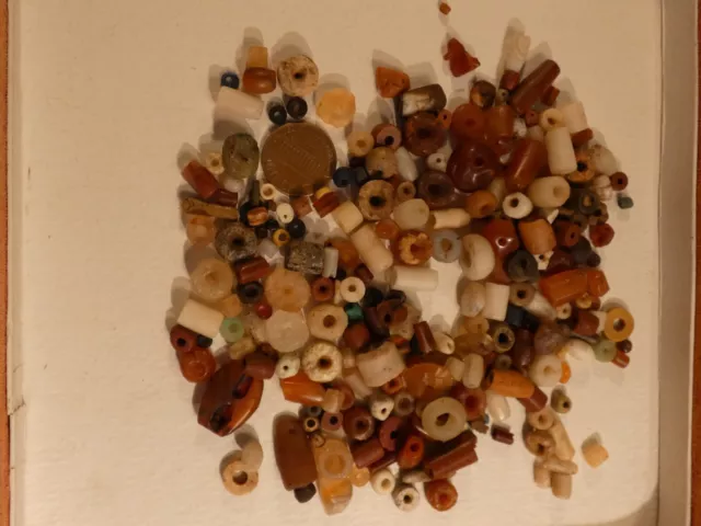 Ancient Neolithic Stone Bead Lot Patinized Collection You Get All These !!!!