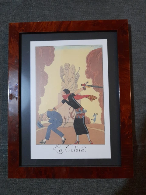 Stampa Corniciata La Colere Anger Plare George Barbier