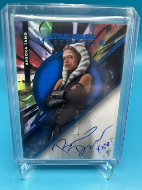 2022 Topps Star Wars Masterwork Rosario Dawson as Ahsoka Tano Blue Auto 63/99