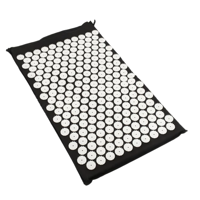 Esterilla Acupresión Estera con Clavos Estera de Yoga Akupressu Shiatsu Negro