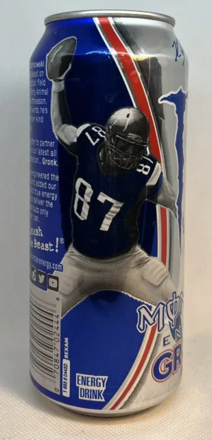 Monster Energy (Empty) Rob Gronkowski “GRONK”  In Silver Can 87 W/ Blue Tab