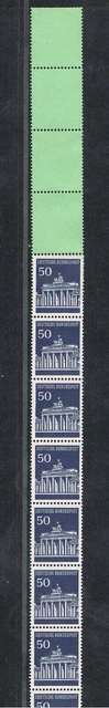 Bund 509/1000 vR Brandenburger Tor dextrin grün Endstreifen RE 11+4
