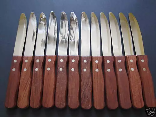 12 Jumbo Steak Knives Restaurant Quality 10" Free Shipping Usa Only