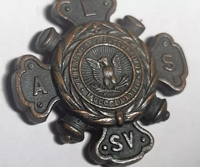 ANTIQUE 1887 AUXILIARY To Sons Of Union CIVIL WAR Veterans Medal Badge ...