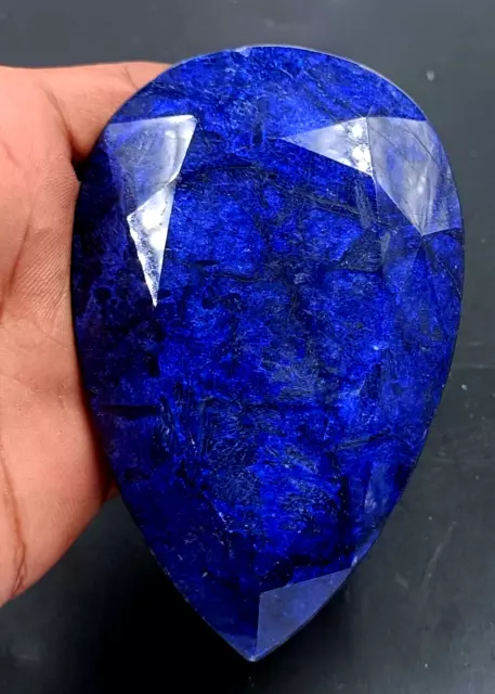 2500Ct Halloween Sale Natural Blue Sapphire Pear Cut Certified Loose Gemstone PJ