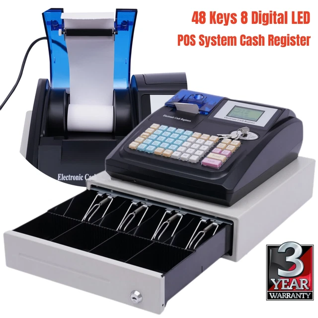 48 Keys Till System Electronic Cash Register / POS System Management w/ Drawer