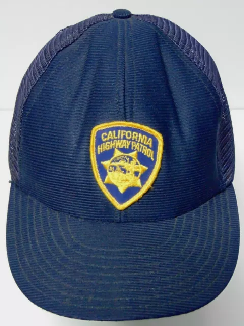 Vtg 1980s CALIFORNIA HIGHWAY PATROL CHIPS ADVERTISING PATCH SNAPBACK TRUCKER HAT 3