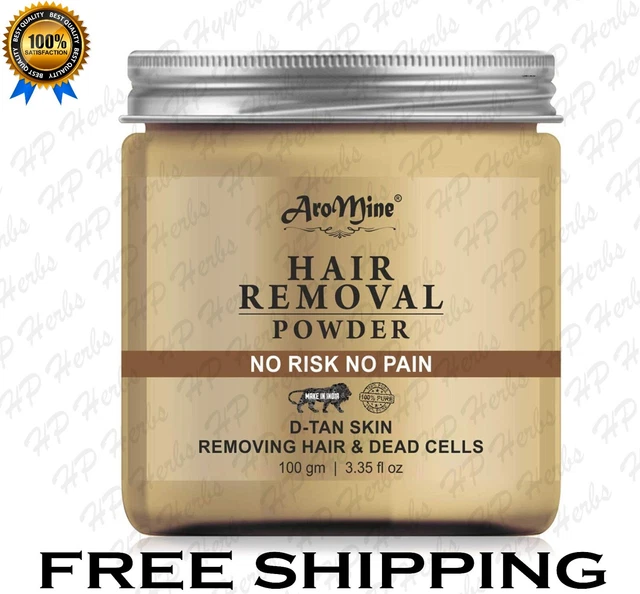 AroMine Naturel & Organique Épilation Poudre, Tout Cheveux et Peau Type, 100gm
