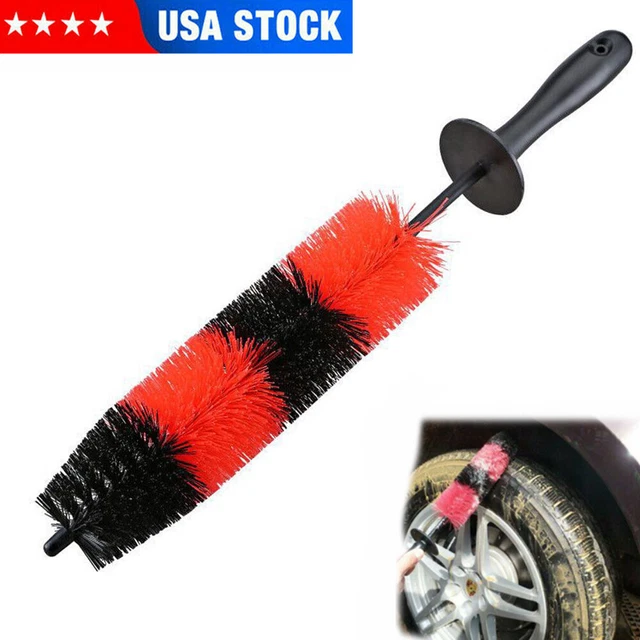 CAR WHEEL BRUSH Auto Detail Rims Tire Seat Engine Exhaust Pipe Cleaning