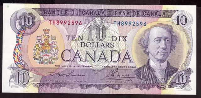 1971 Canada $10 banknote Lawson Bouey TH8992596 BC-49c Gem UNC EPQ