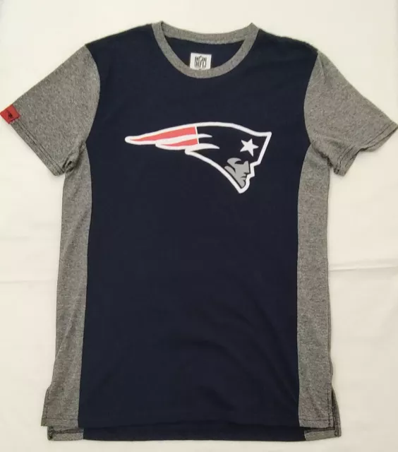 NFL Team Apparel Mens T Shirt Size M Blue New England Patriots Tee Short Sleeve