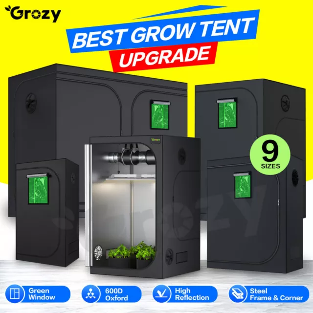 GROZY Indoor Grow Tent with Green Window Fo Hydroponics LED Light Growing System