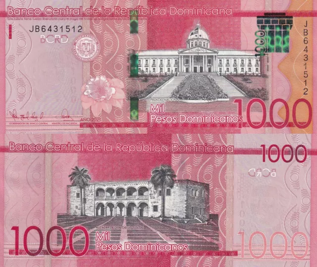 Dominican Republic 1000 Pesos Dominicanos 2021 P 193 UNC