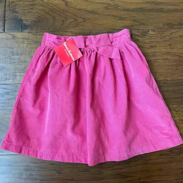NWT Hanna Andersson Girls Pink Corduroy A-Line Skirt Sz 8