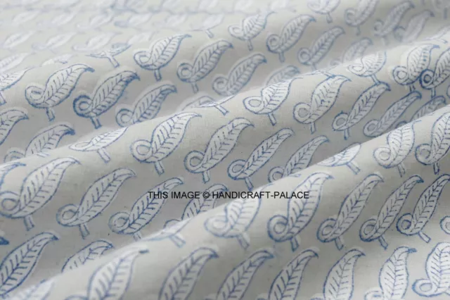 Décoratif Main Bloc Imprimé Artisanat Coton Voile Indien Tissu Couture Par 0.9m