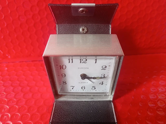 Reloj despertador de viaje Europa 2 Jewels CON FUNDA NEGRA