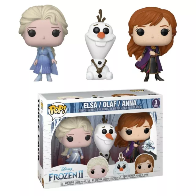 Funko POP! 3-Pack Elsa Olaf Anna Frozen II Elsa Figurina Disney