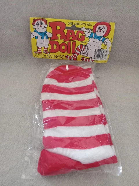 Rag Doll Stockings Comical Clown Stockings NEW Vintage 1988 Ragetty Ann And Andy