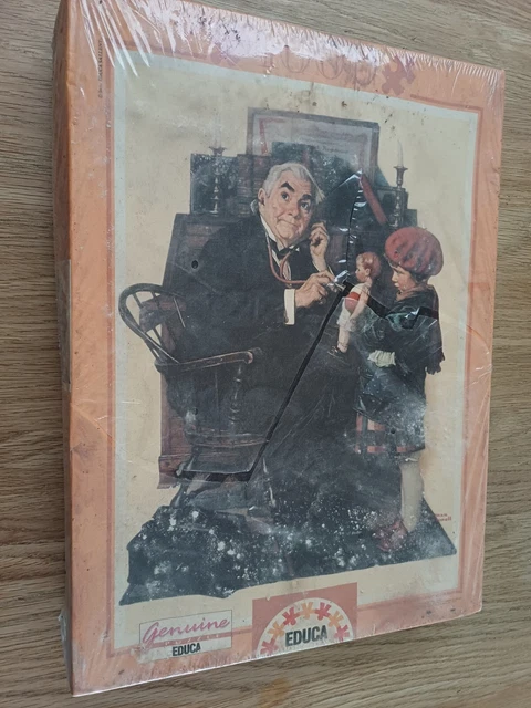 RARE VINTAGE NORMAN Rockwell Doctor and Doll EDUCA Puzzle SEALED NEVER ...