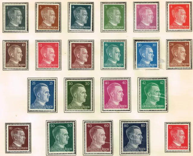 Germany Third Reich Hitler Birthday 21 stamps set 1941 MNH/MLH