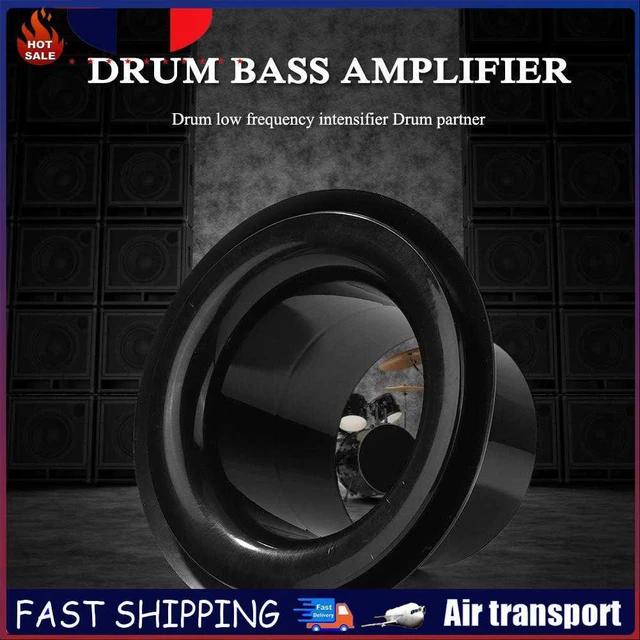 Drum Bottom Microphone Loudspeaker Bass Voice Amplifier Percussion (Black) ~