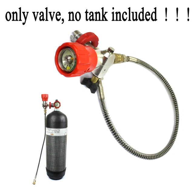 30MPA High Pressure Carbon Fiber Valve Gauge SCBA Paintball Air Tank Valve USA