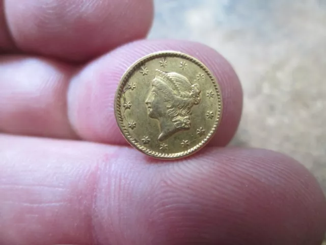 1851 1 Dollar Type 1 Us Gold Coin In Extra Fine Condition