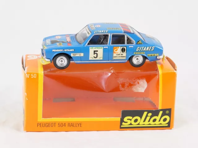 Solido Gam 2 n° 50 Peugeot 504 Rallye Bandama #5 neuf 1/43 en boite