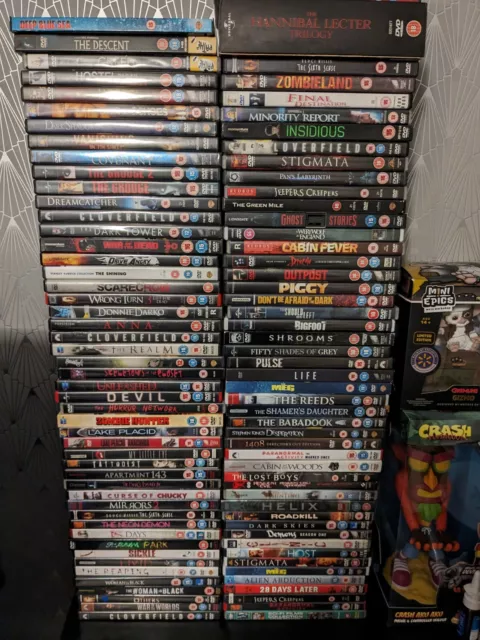 dvd bundle horror 100 films!!! Job lot!