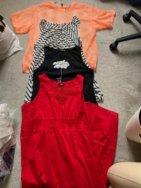 Immaculate Ladies Size 18 Clothes Bundle - 3 Tops & 1 Dress - H&M, Wallis, Klass