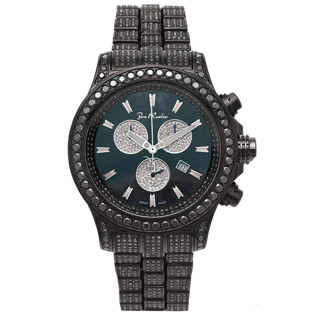 Joe Rodeo Diamond Men's Watch - MASTER PILOT black 26.7 ctw