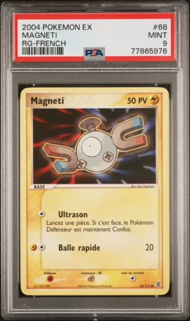 Carte Pokemon Magneti 68/112 EX Rouge feu Vert Feuille PSA 9 ⚡️⚡️