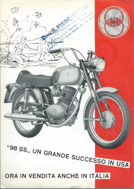 Gilera 98 SS - Volantino Pubblicitario senza data Giubileo - Stampa Bertoni Gilera 98 SS - Volantino Pubblicitario senza data Giubileo - Stampa Bertoni