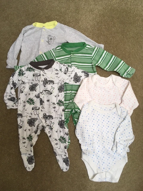 Bundle M&S & Tu Baby 0-3 Months Babygrows sleepsuits bodysuits VGC