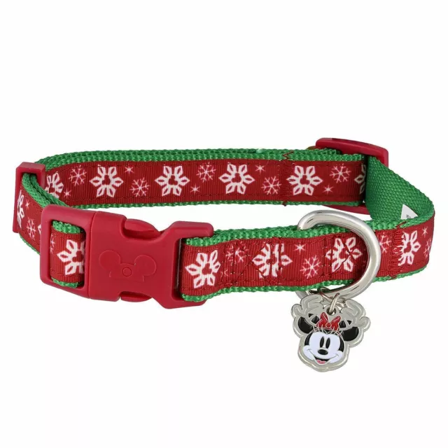Disney Tails Christmas Reindeer Minnie Pet Collar XS 8-12In Dog 10Lbs