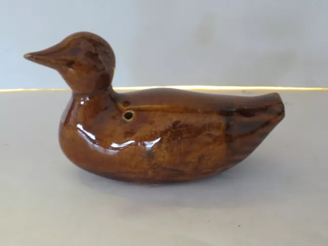 Vintage Or Antique Yellow Ware? Pottery Duck Whistle